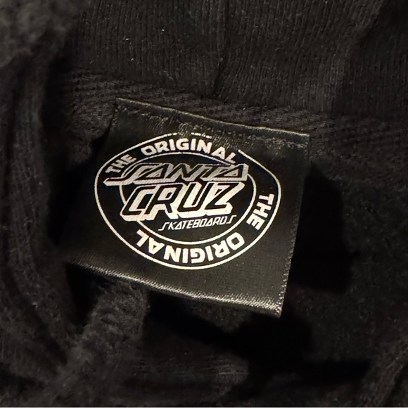 Santa Cruz Skateboards Black Hoodie with Gray Graphics - Picture 4 of 6